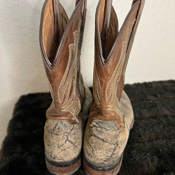 Dan Post Harvey DP4905 Mens Brown Elephant Print Pull On Western Boots Size 8 D main image 4